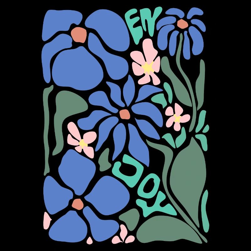 Fleurs de Bonne Humeur - Bleu