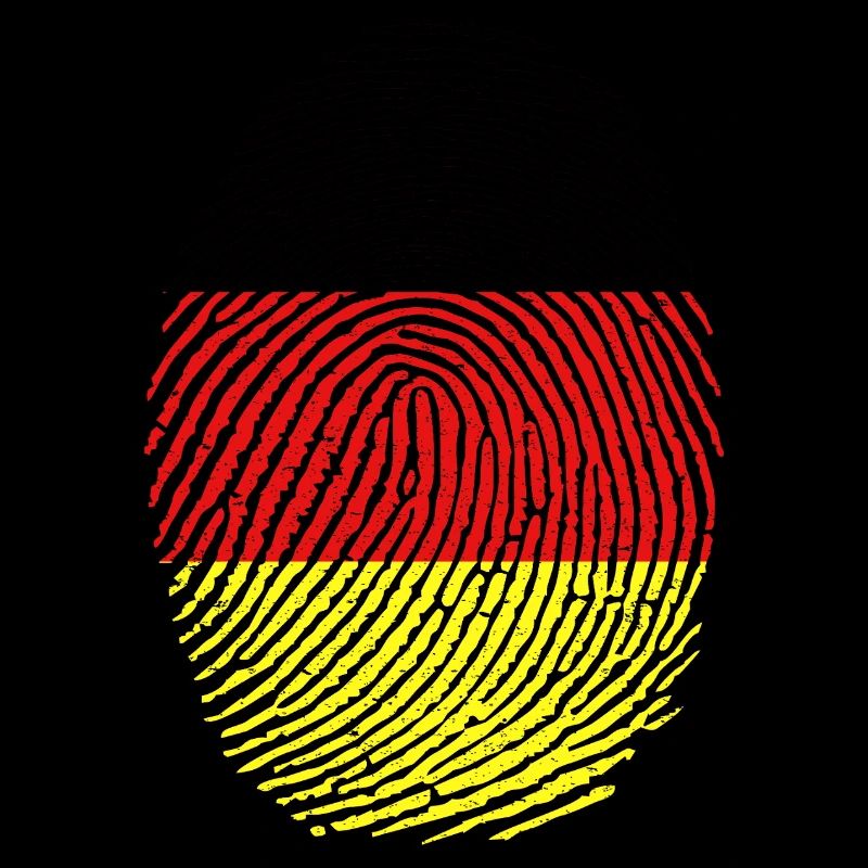 Allemand Allemand ADN Drapeau Empreinte digitale