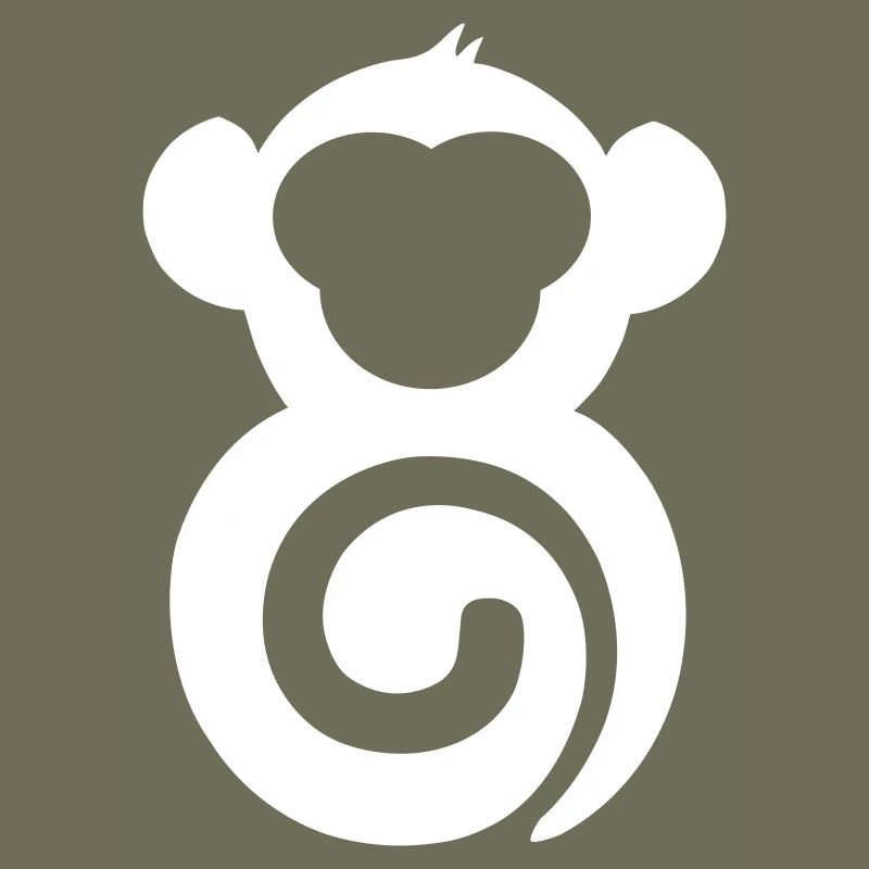 Monkey Spiral Logo Print