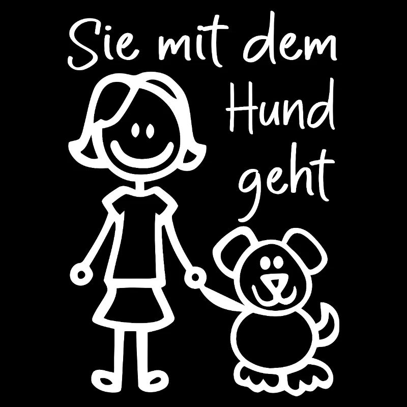 Mädchen mit Hündin Sie mit dem Hund geht Hundefan
