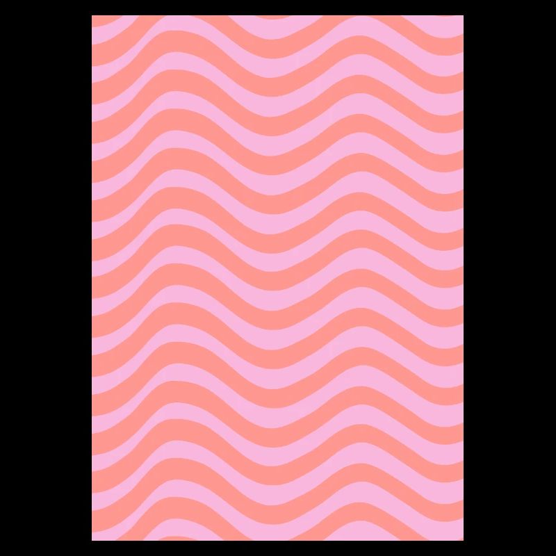 Stripe Wave Pattern - Pink Customizable