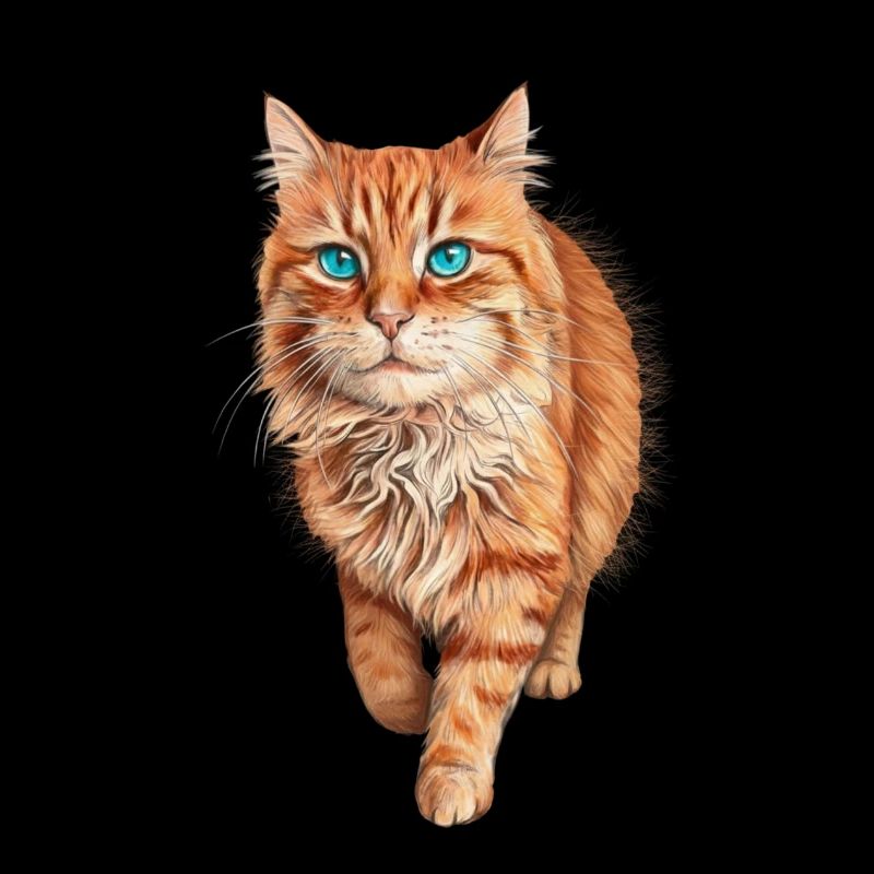 Blauäugige orangefarbene Katze