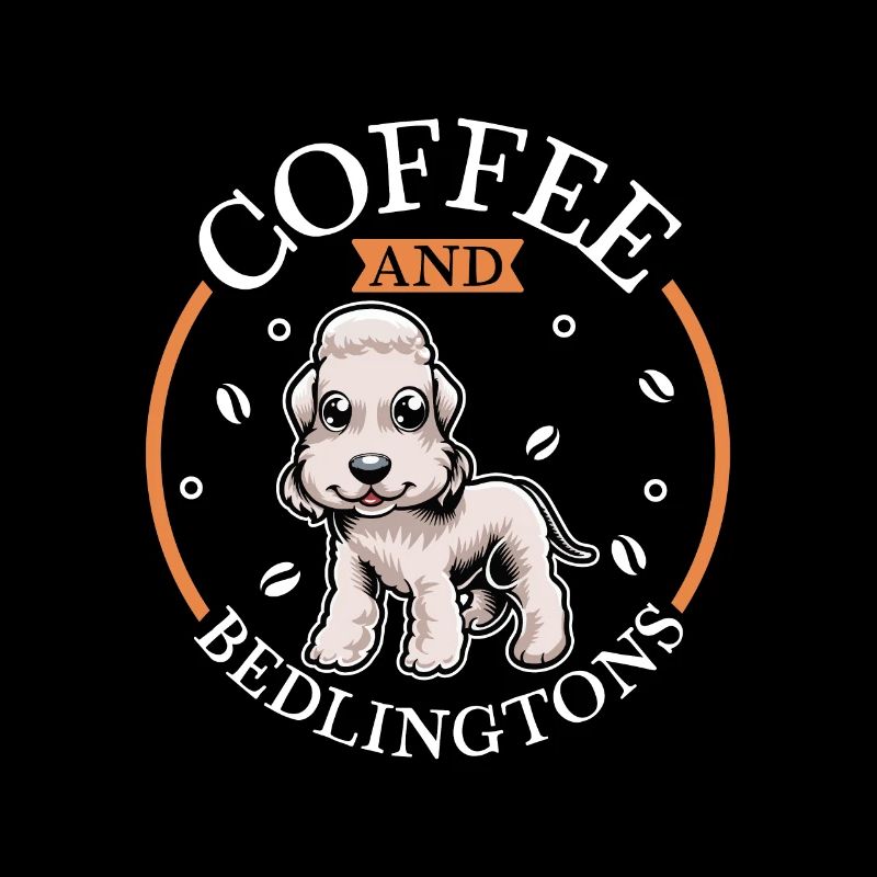 Kaffee und Bedlington Terrier