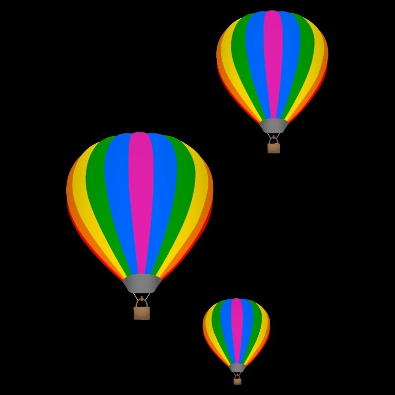 Fliegende Heißluftballons