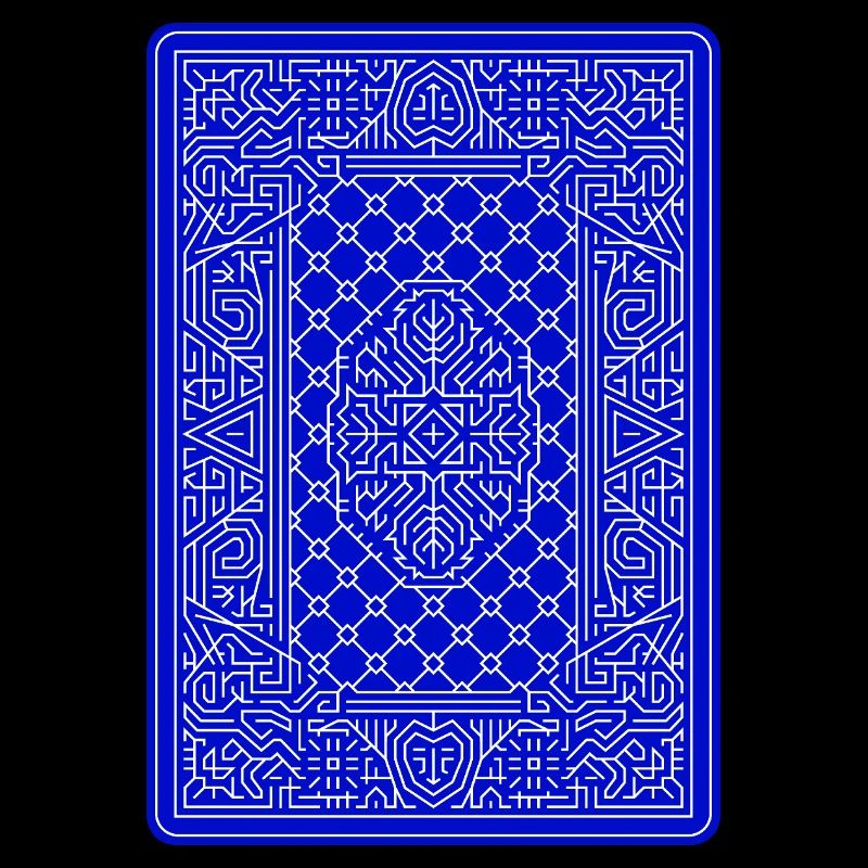 Geometric Playing Card Vector Art Blue