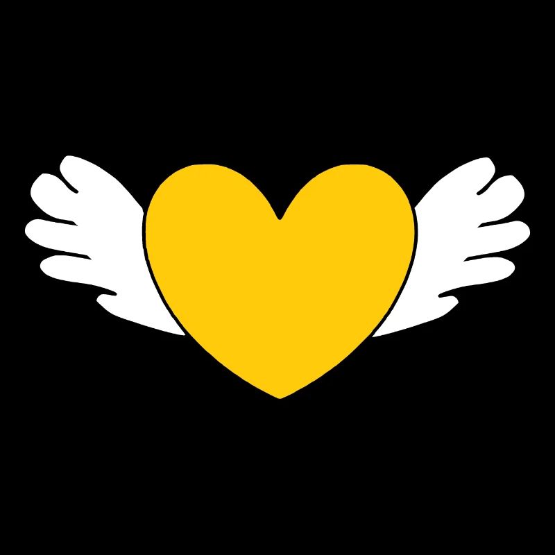 Coeur jaune Saint-Valentin