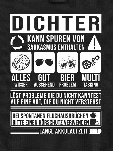 Dichter Spruch lustig