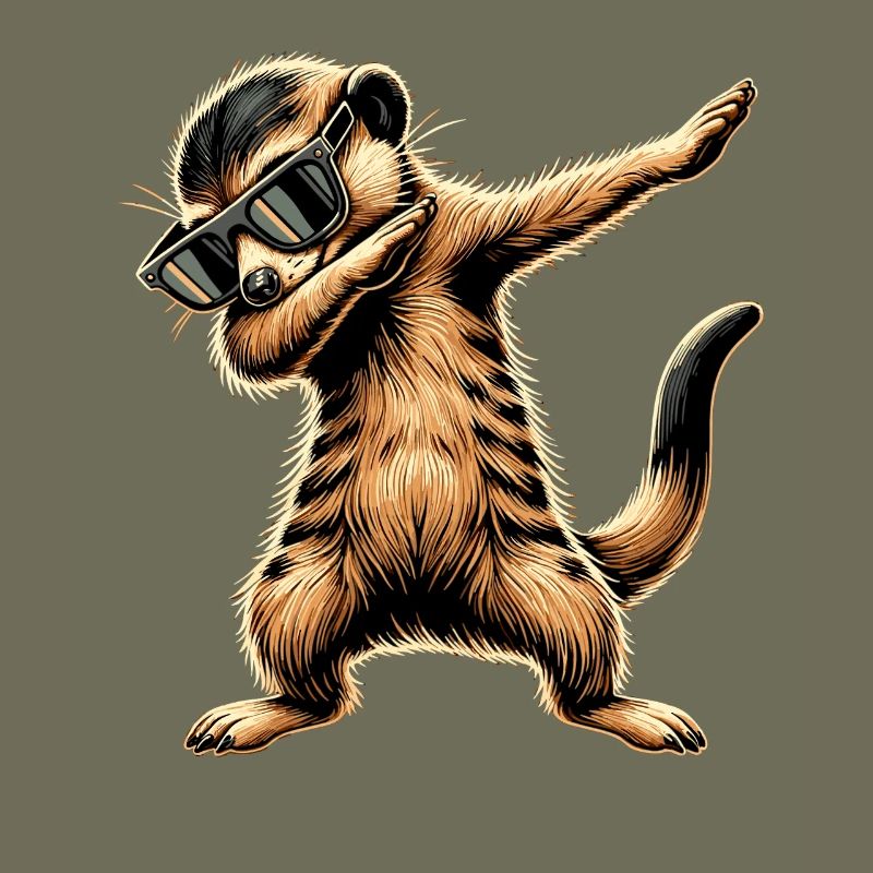 Dabbing Erdmännchen mit Sonnenbrille Cool Erdmännchen