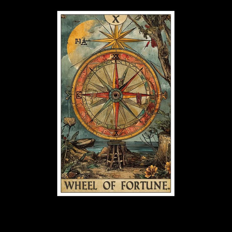 Carte de Tarot Roue de la Fortune Roue de la Fortune