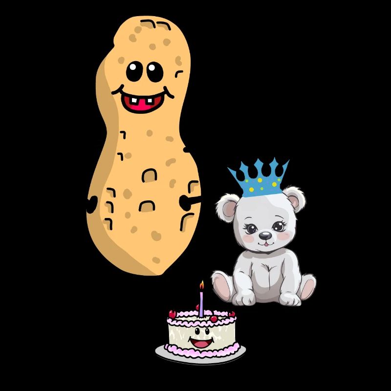Peanut Teddy Bear Birthday Cake Congratulate Child