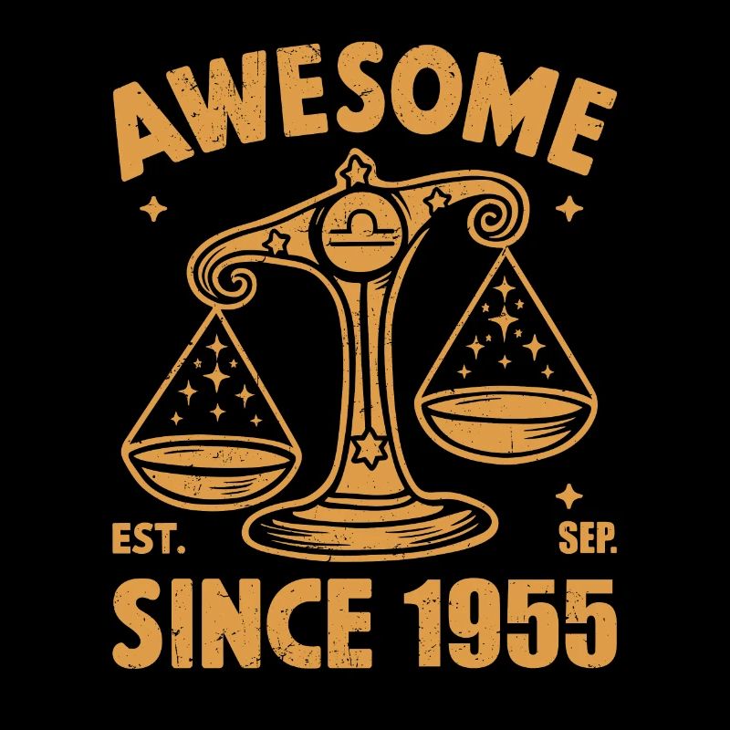 Awesome Since 1955 Libra Birthday