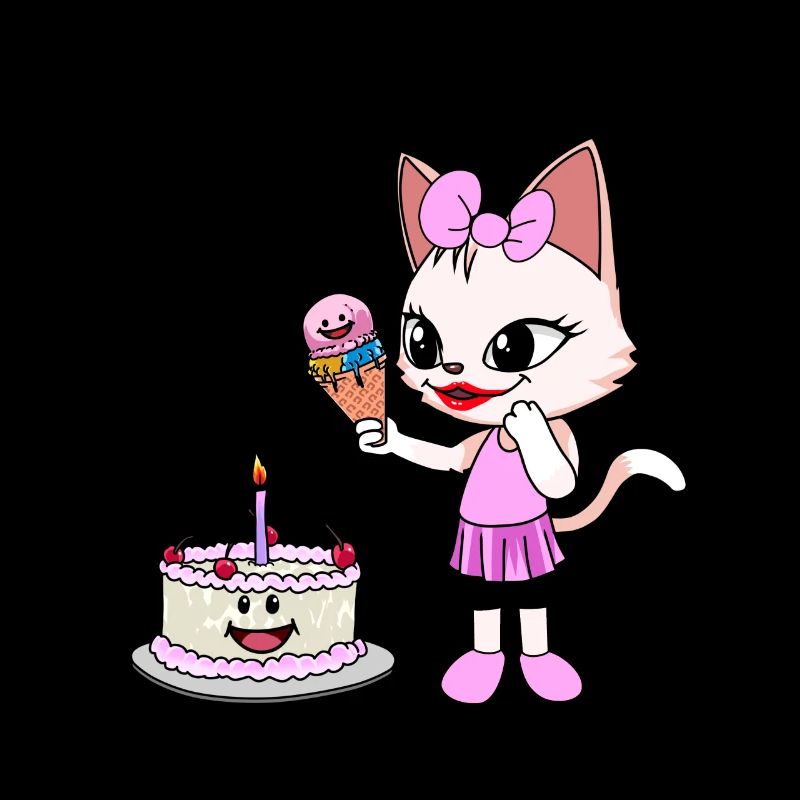 Katze Geburtstag Geburtstagsgeschenk Torte Kinder