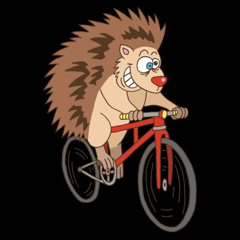 Igel auf dem Fahrrad