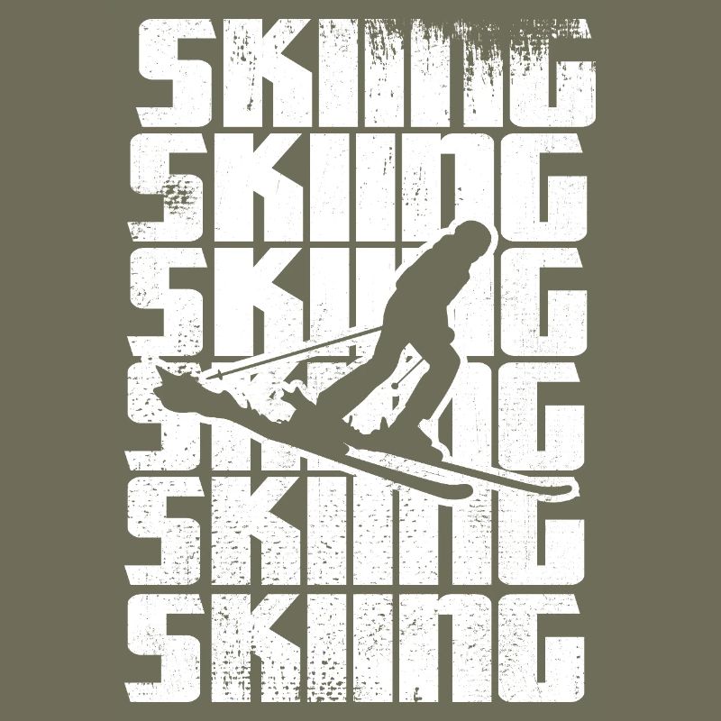 Lustiger Skifahrer