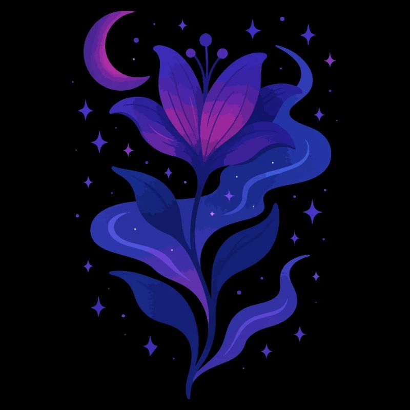 Midnight Bloom Galaxy Flower