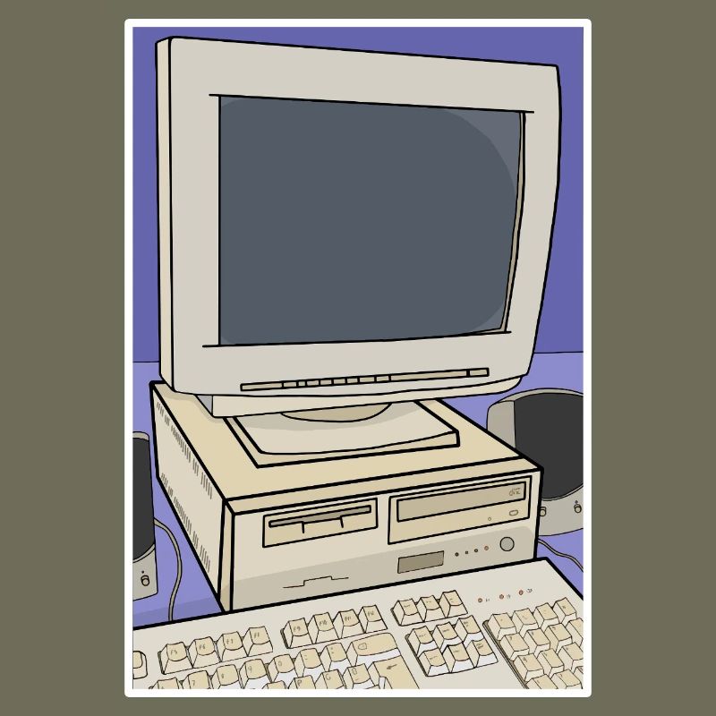 Retro Computer Desktop Setup