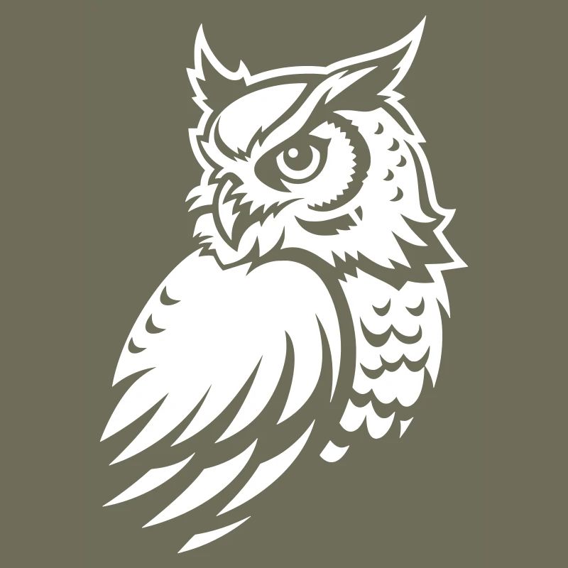 Wachsame Eule – Tattoo Silhouette