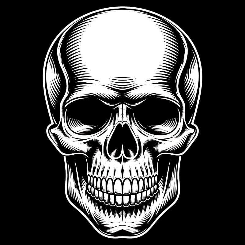 Conception de crâne pour fans de rock et de metal