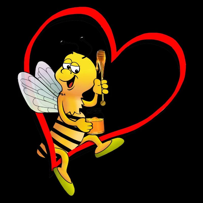 Bee with heart
