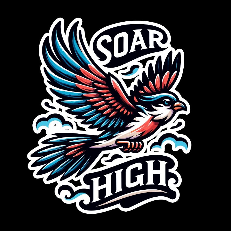 Soar High - bird illustration