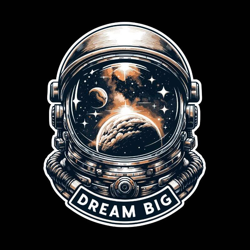 Dream Big - Astronaut Illustration