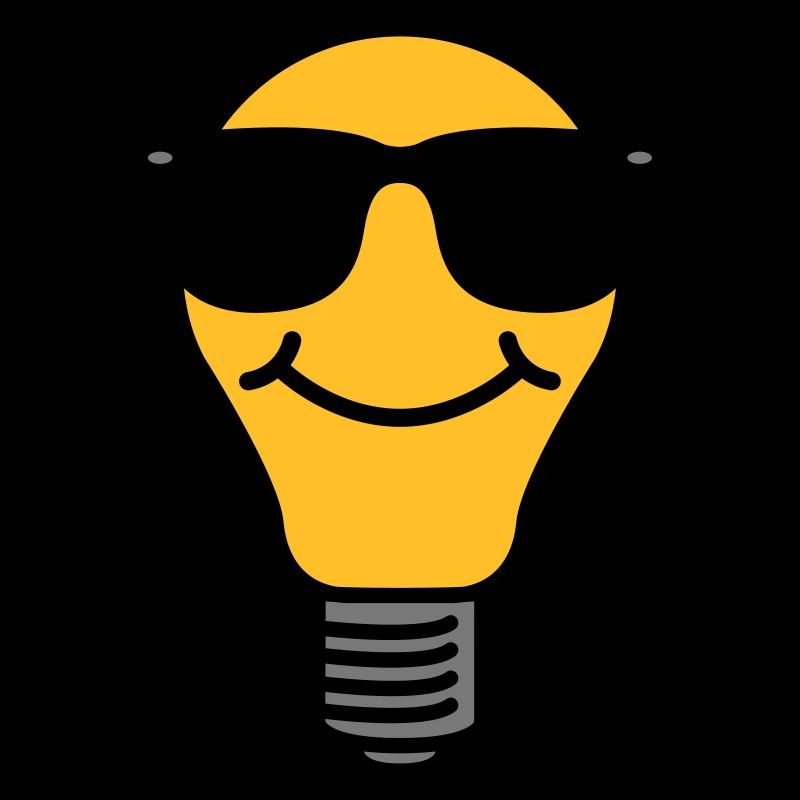 Lightbulb with sunglasses
