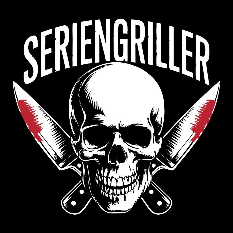 Skull Seriengriller mit gekreuzten Grillmessern