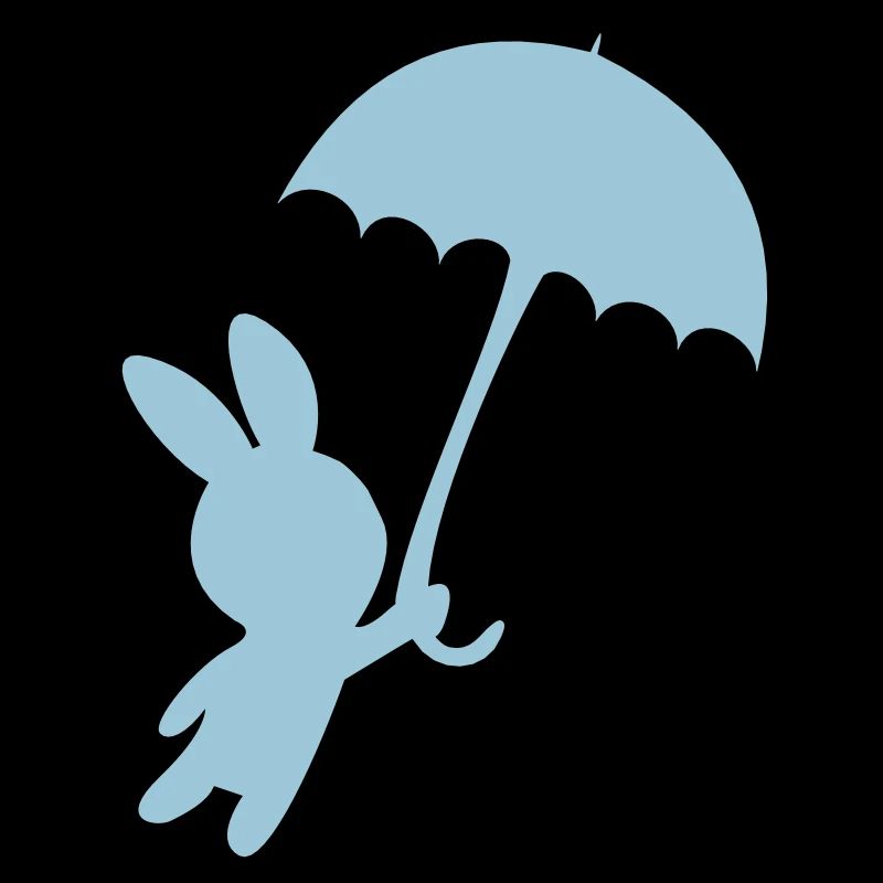 Bunny rabbit umbrella autumn fly hare