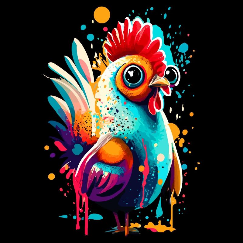 Chicken Colorful - Rooster Poultry Chick