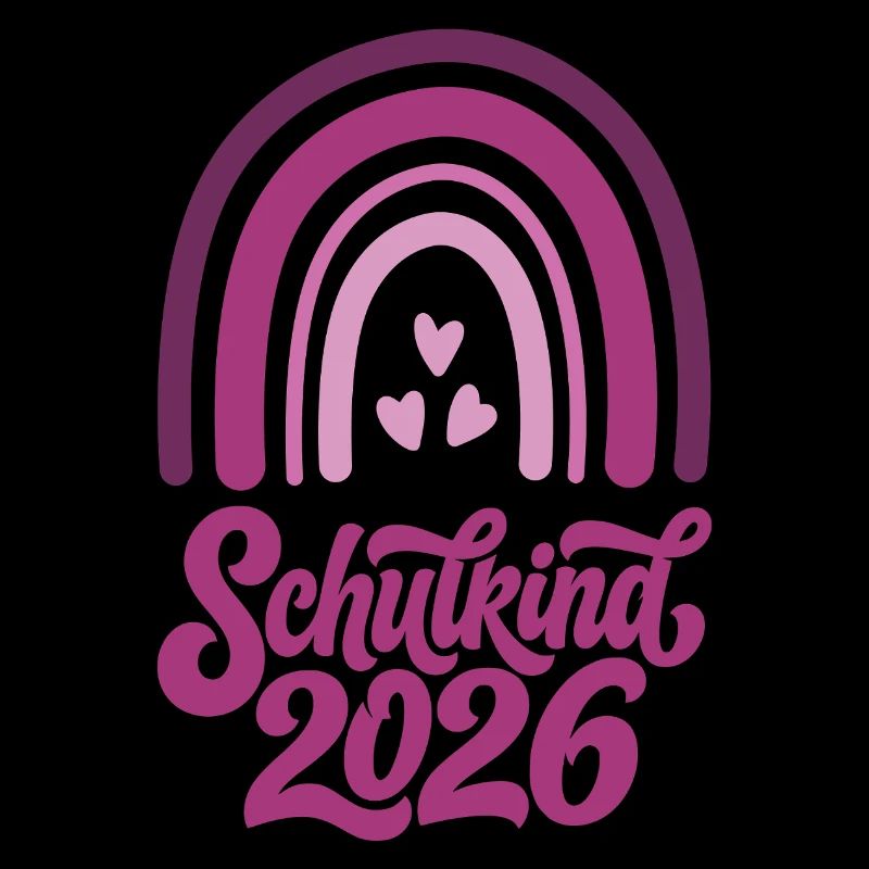 Schulkind 2026 Mädchen Boho Regenbogen