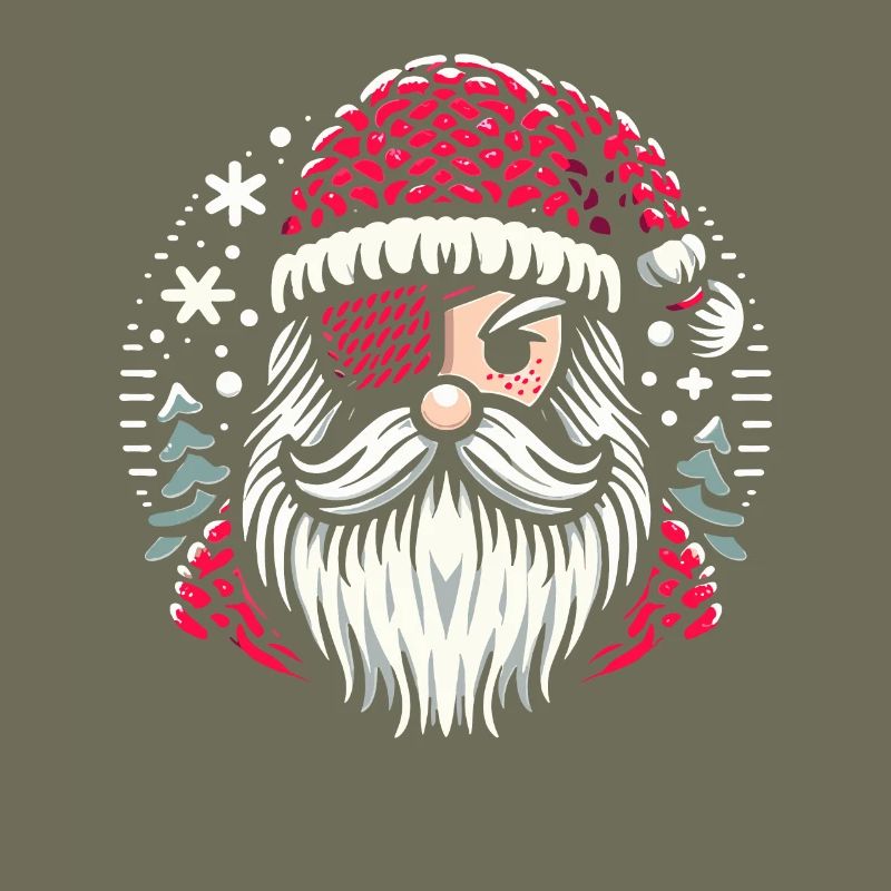 Santa Claus Knitting Pattern with Eye Patch