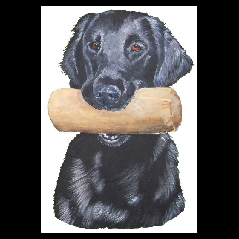 Autocollant de retriever à enduit plat