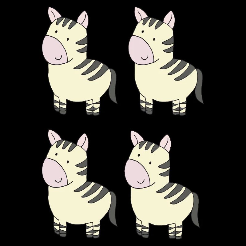 zebra zu viert