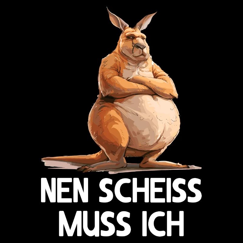 Känguru Beuteltier Kangaroo Nen scheiss muss ich