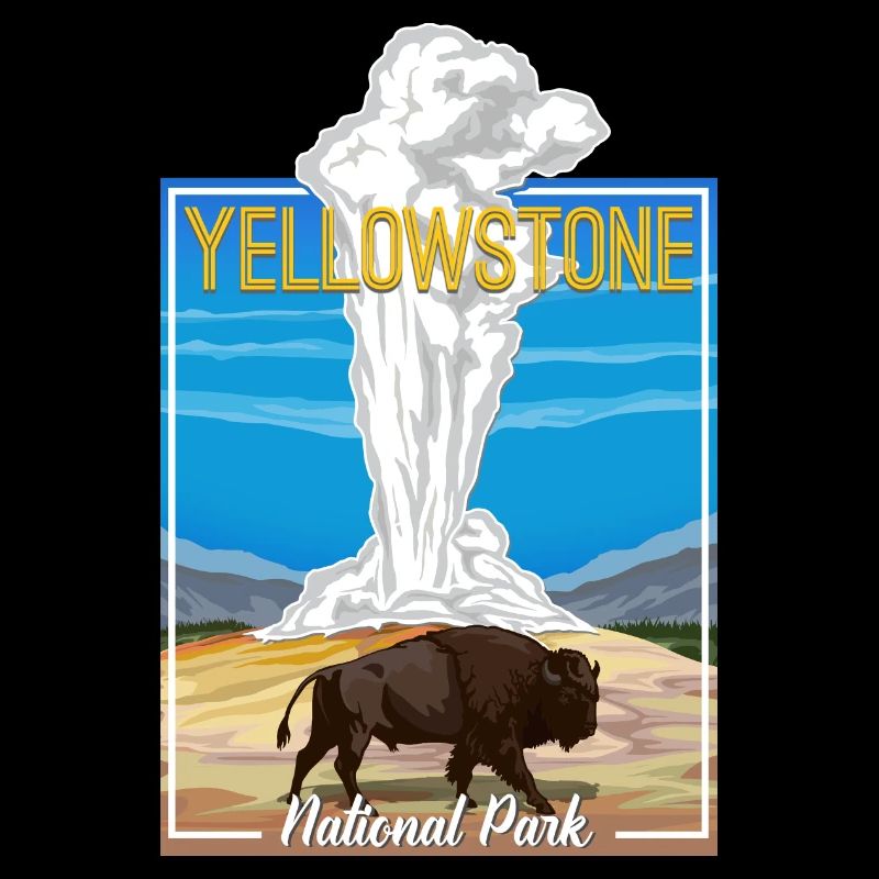 Geyser de Bison du parc national de Yellowstone