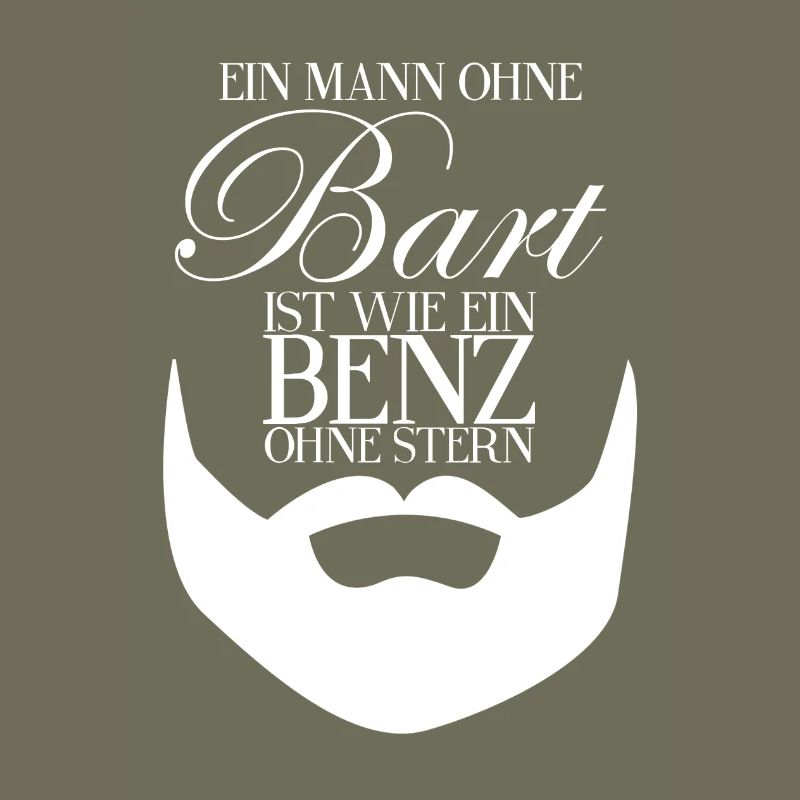 Mann ohne Bart - Nein! - Bart Spruch Geschenk