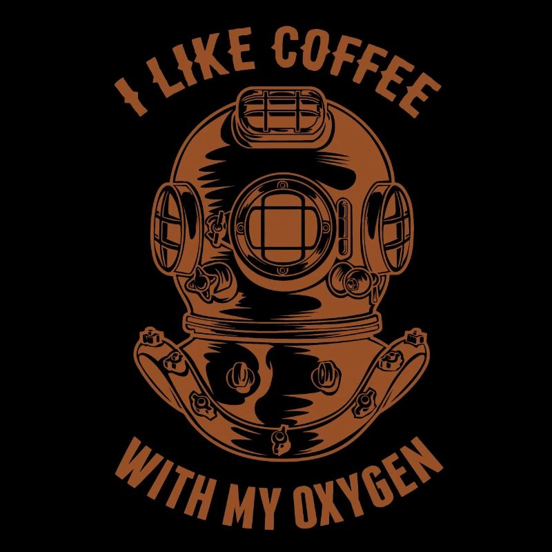 J’aime le café avec mon oxygène - Les plongeurs adorent le café