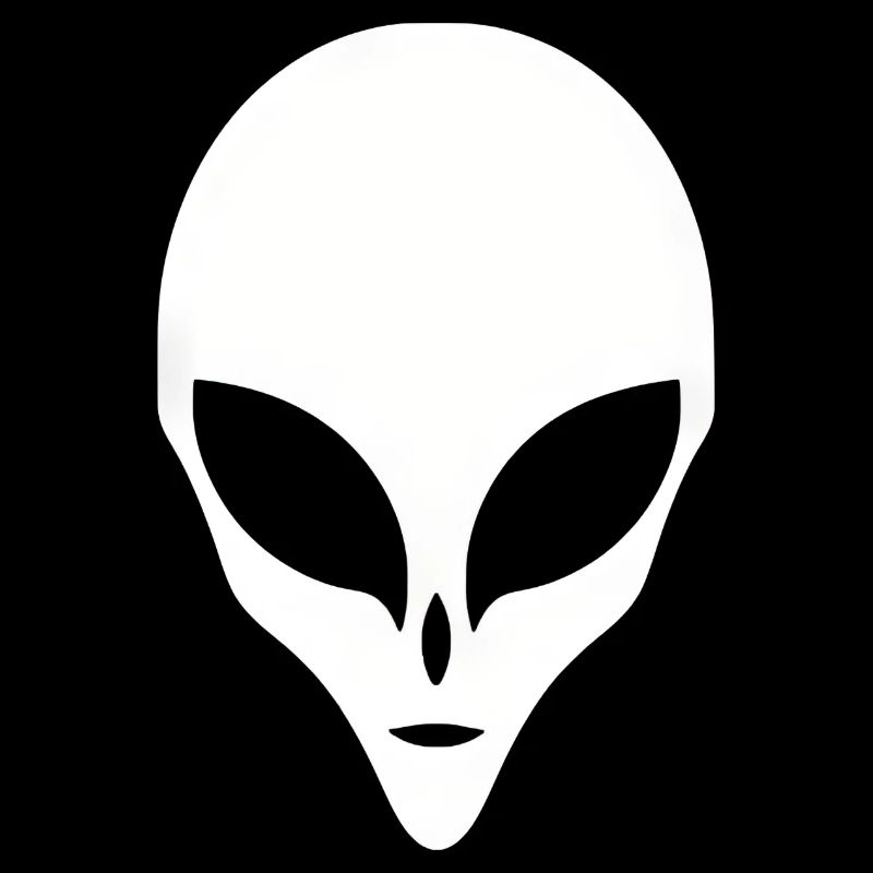 Alien Silhouette Kopf Gesicht