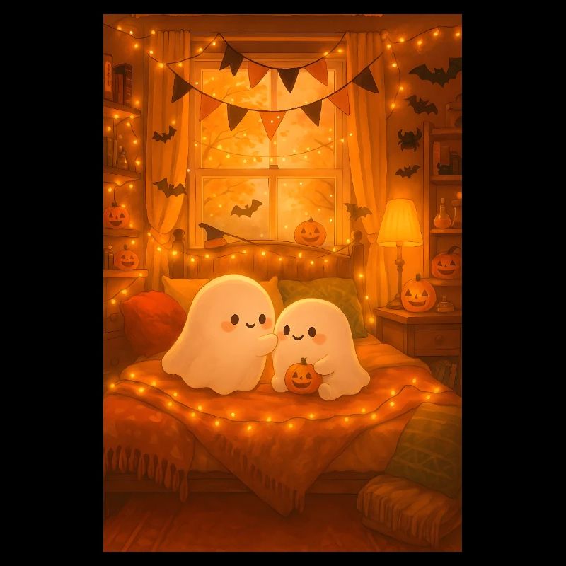 Fantômes mignons d’Halloween