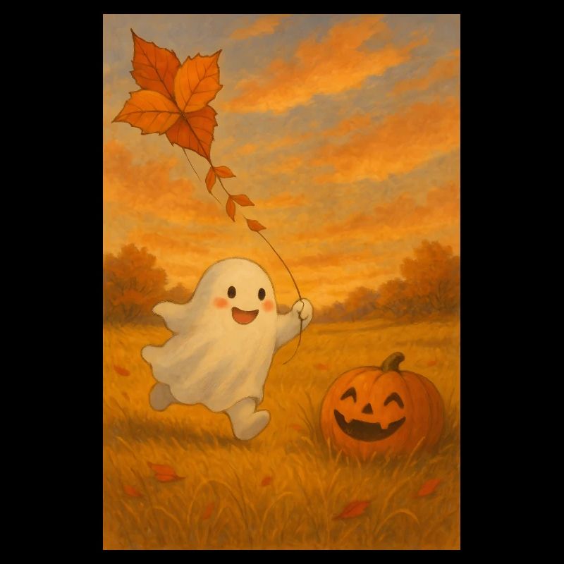 Autumn Ghost with Pumpkin