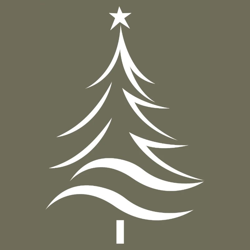 Weihnachtsbaum Silhouette Stil