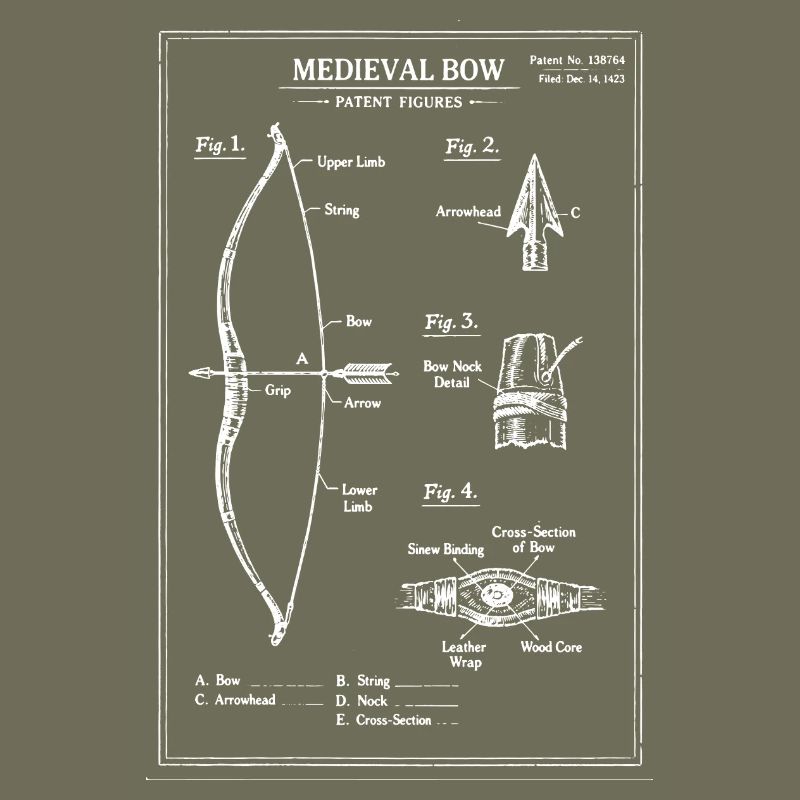 Illustration de plan d’arc médiéval