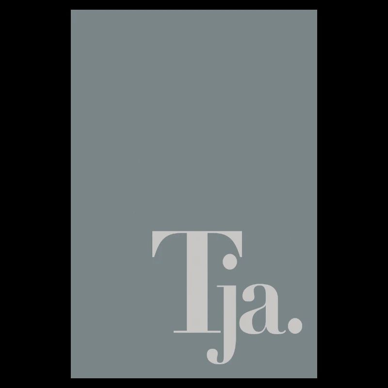 Typografisches Poster „Tja.“