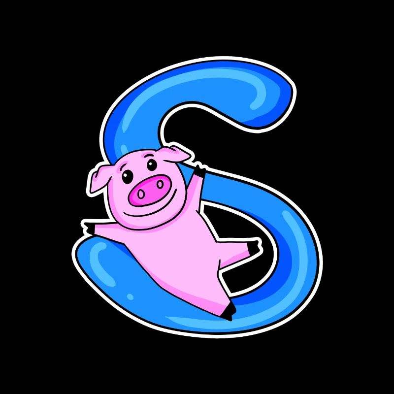 Schwein Buchstabe S