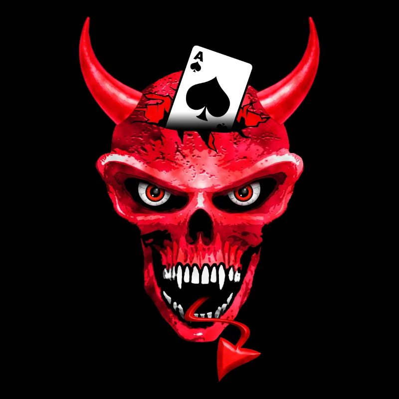 poker skull design