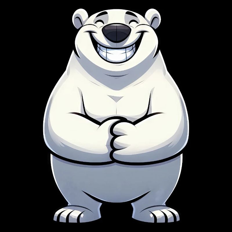 Satisfied Polar Bear Comic North Pole Pride Cool
