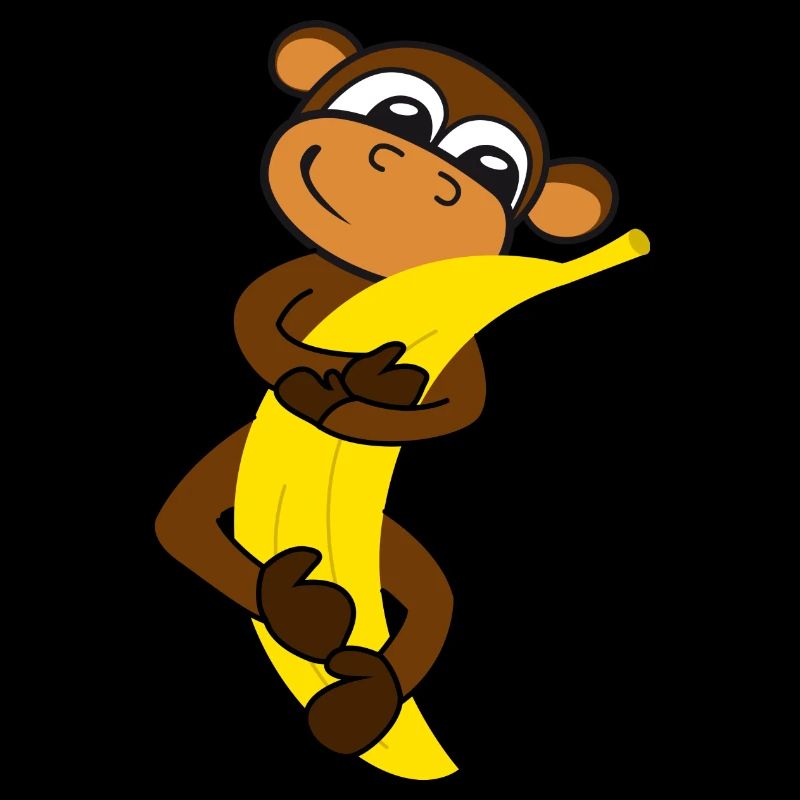 Affe mit Lieblingsbanane
