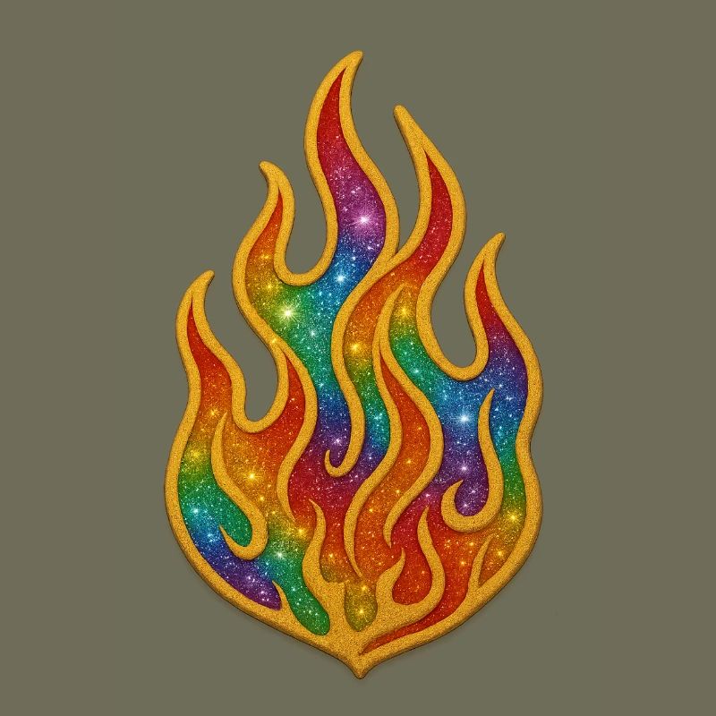 Regenbogenfeuer Patch