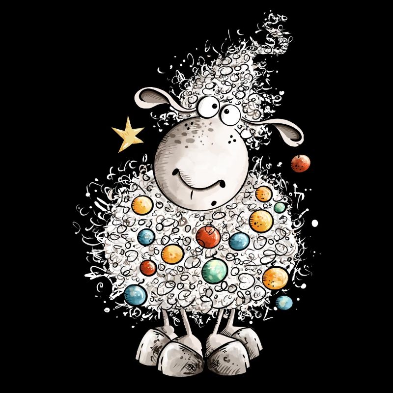 Fleece Navidad Schaf Weihnachten 