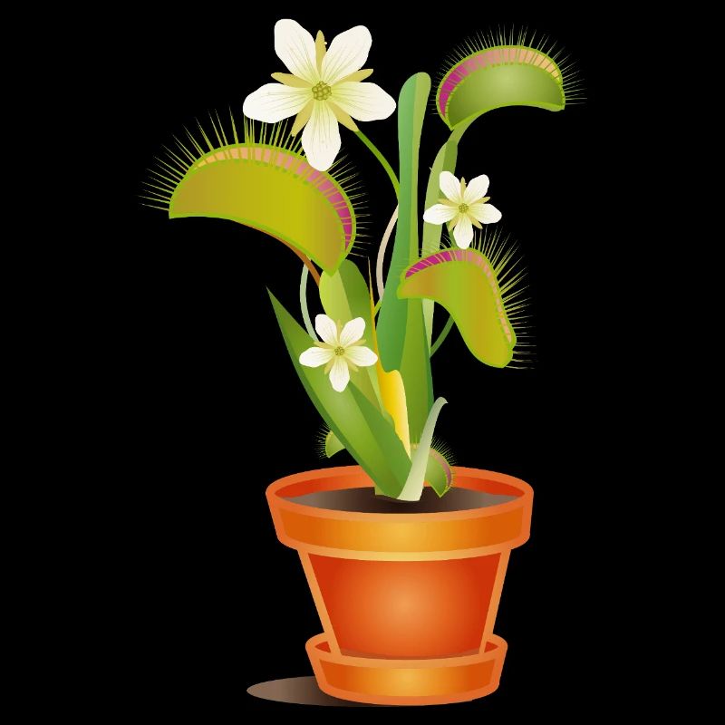 Déléve attrape-mouches en pot – illustration colorée